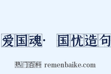 爱国魂·国忧造句是什么意思的图片